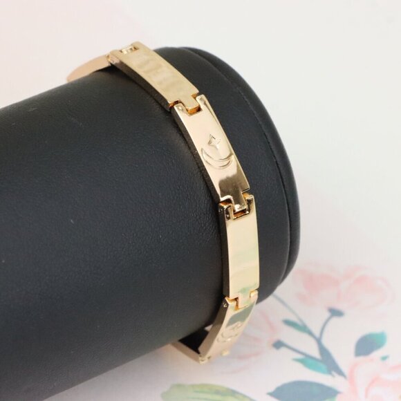 "Rose Gold Moon and Star Bracelet in High Polish Link Design, XPBL1144 - Picture 1 of 12